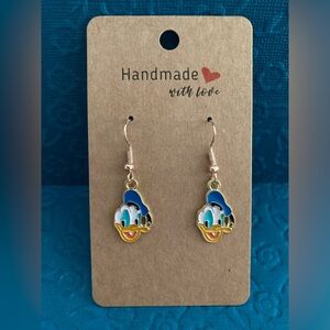 Handmade Disney Donald Duck pair of earrings